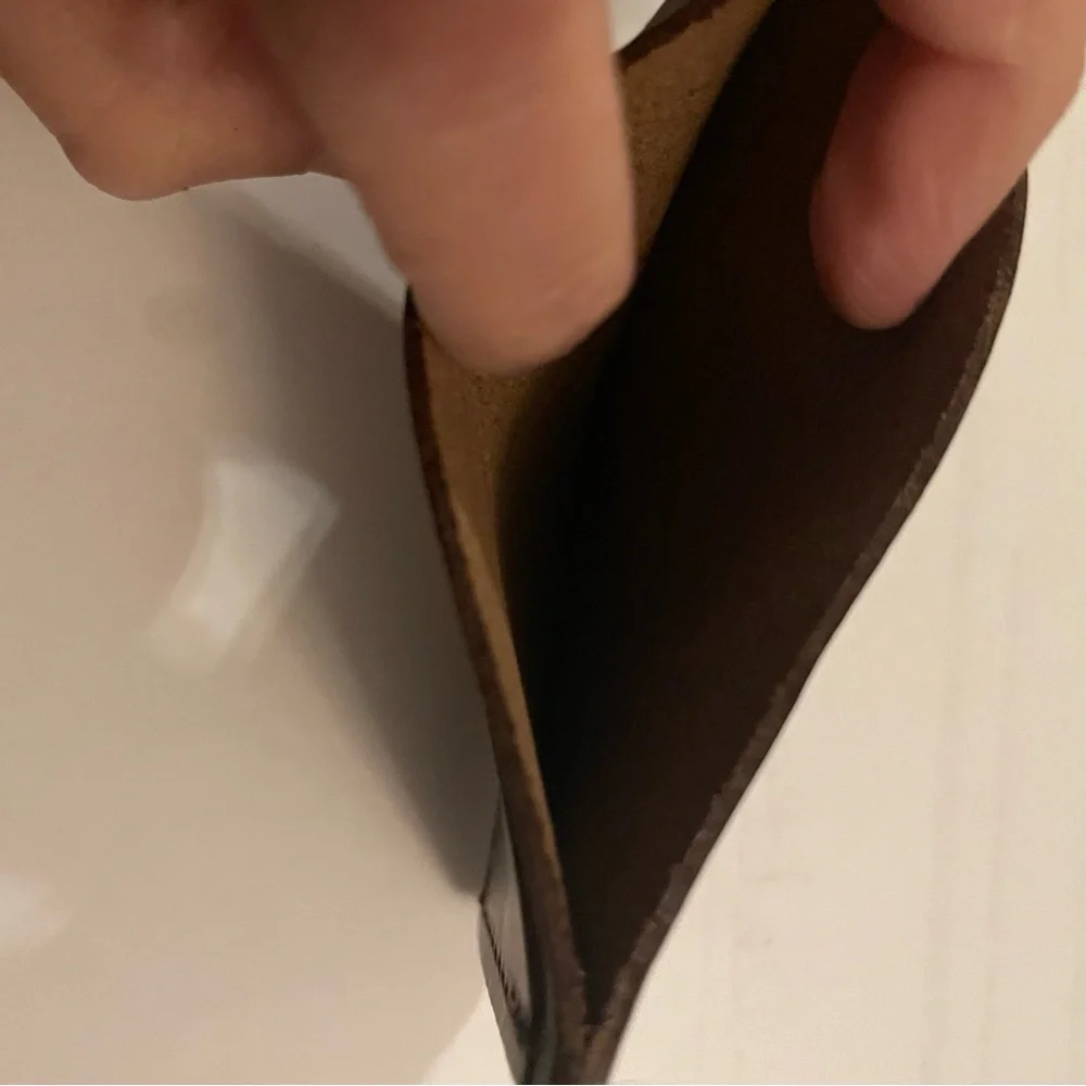 Petrescu Factory Handcrafted Brown Leather Card Holder made in Greenwich London